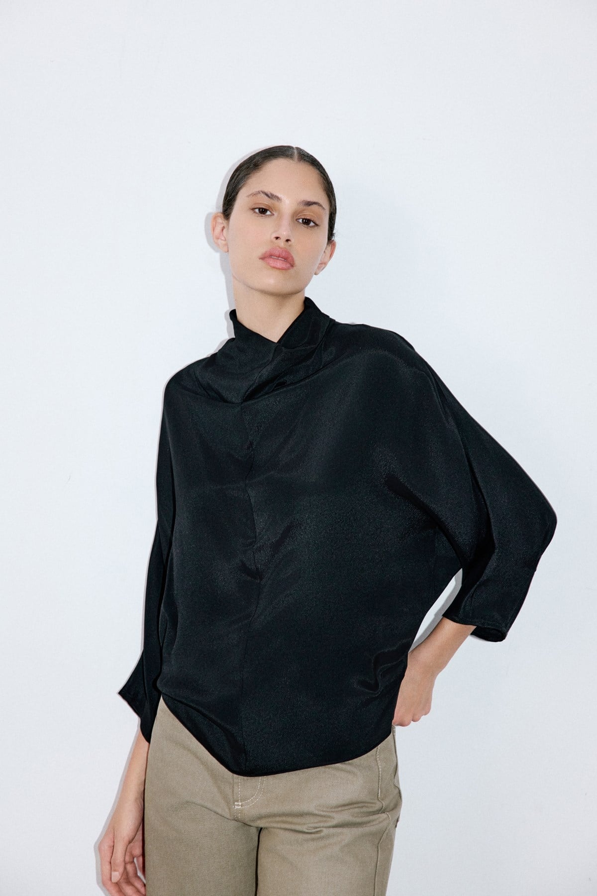 Satin Backless Blouse