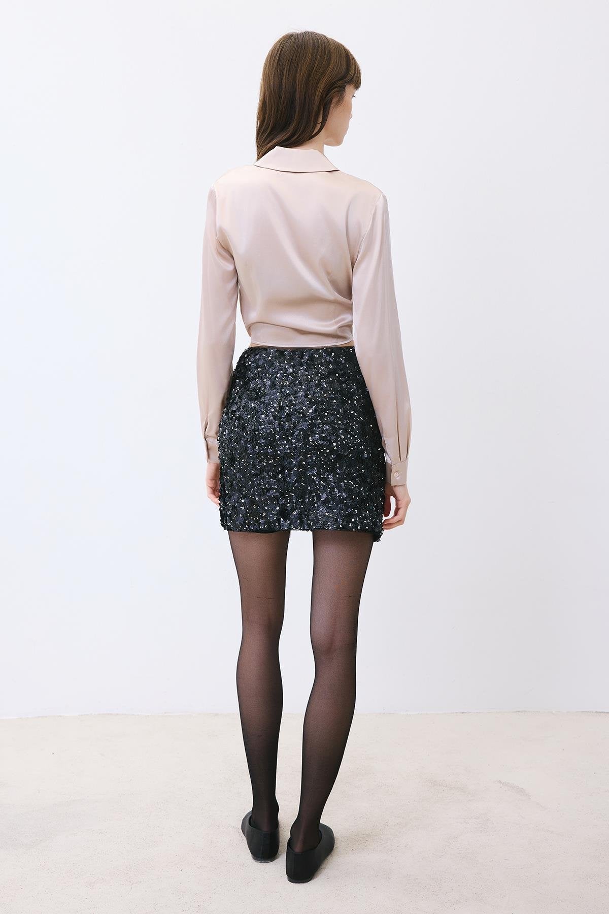 Sequined Mini Skirt