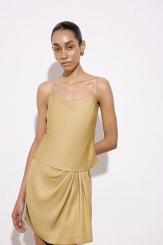 Square Neck Thin Strap Blouse