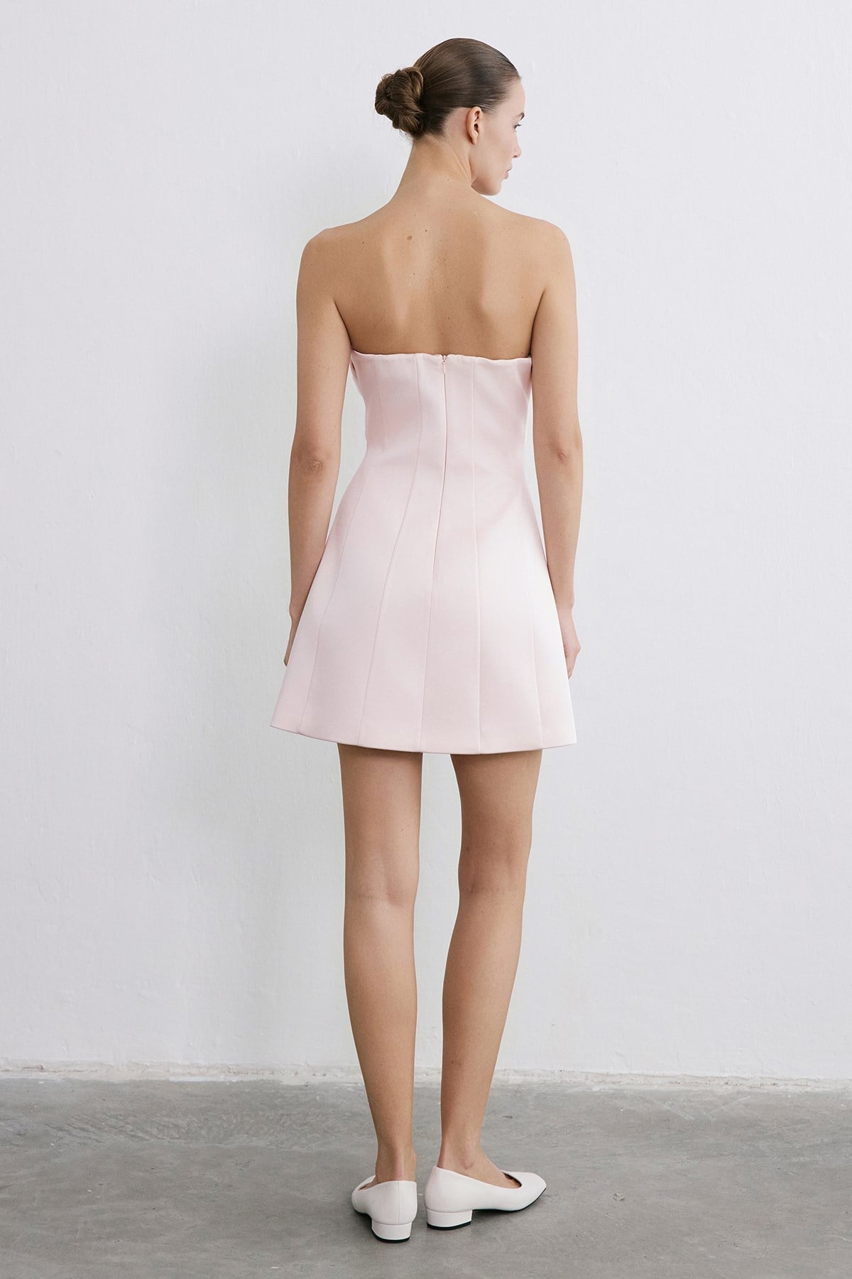 Strapless Bow Detail Mini Dress