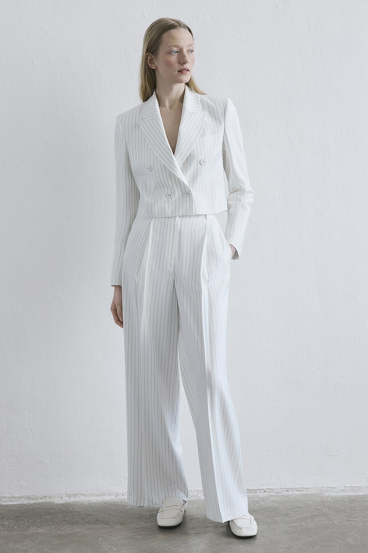 Striped Button Front Jacket