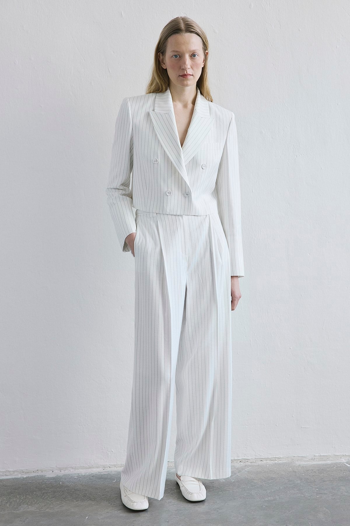 Striped Button Front Jacket