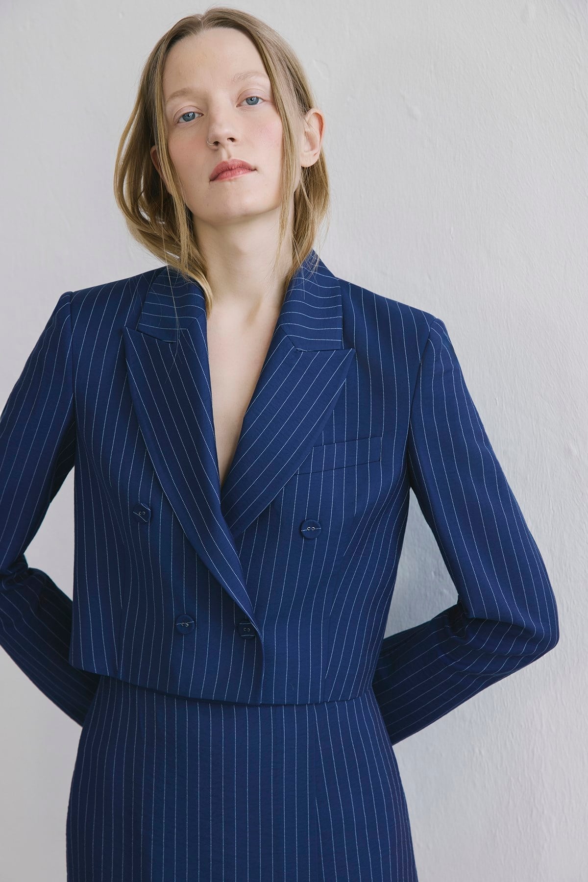 Striped Button Front Jacket