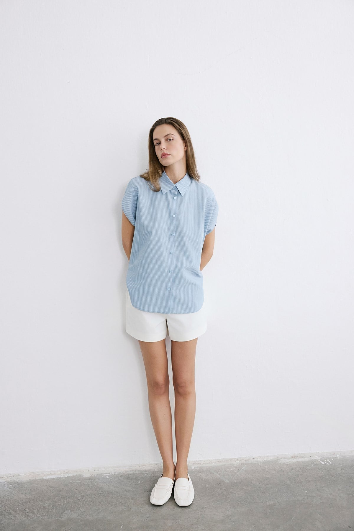 Striped Dropped Sleeve Shirt