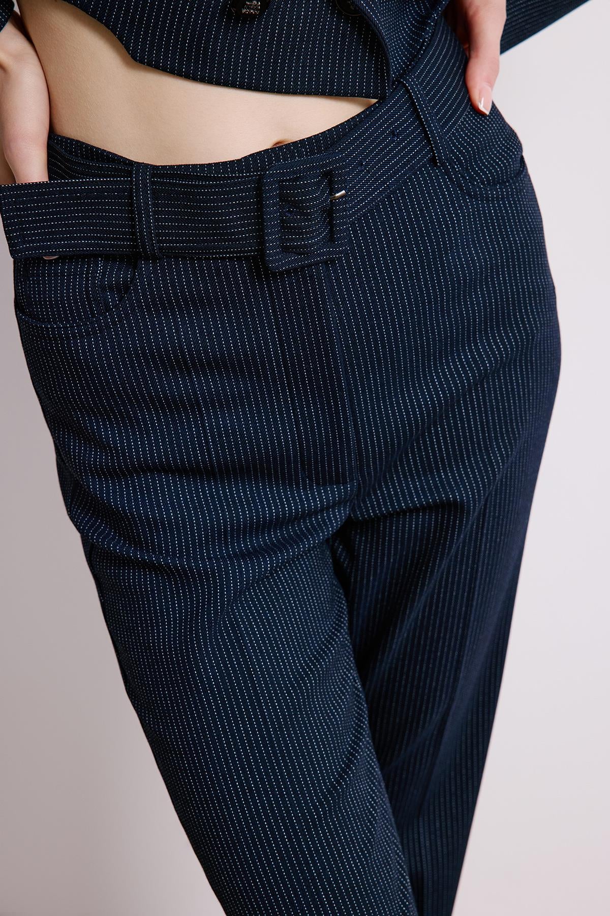 Striped Flared Trousers