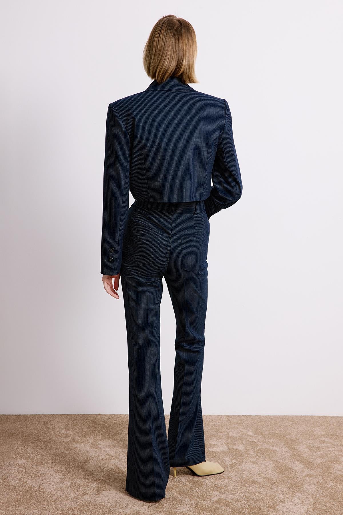 Striped Flared Trousers