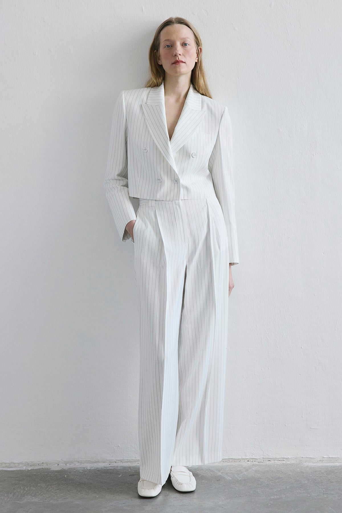 Striped High Waist Wide Leg Pants