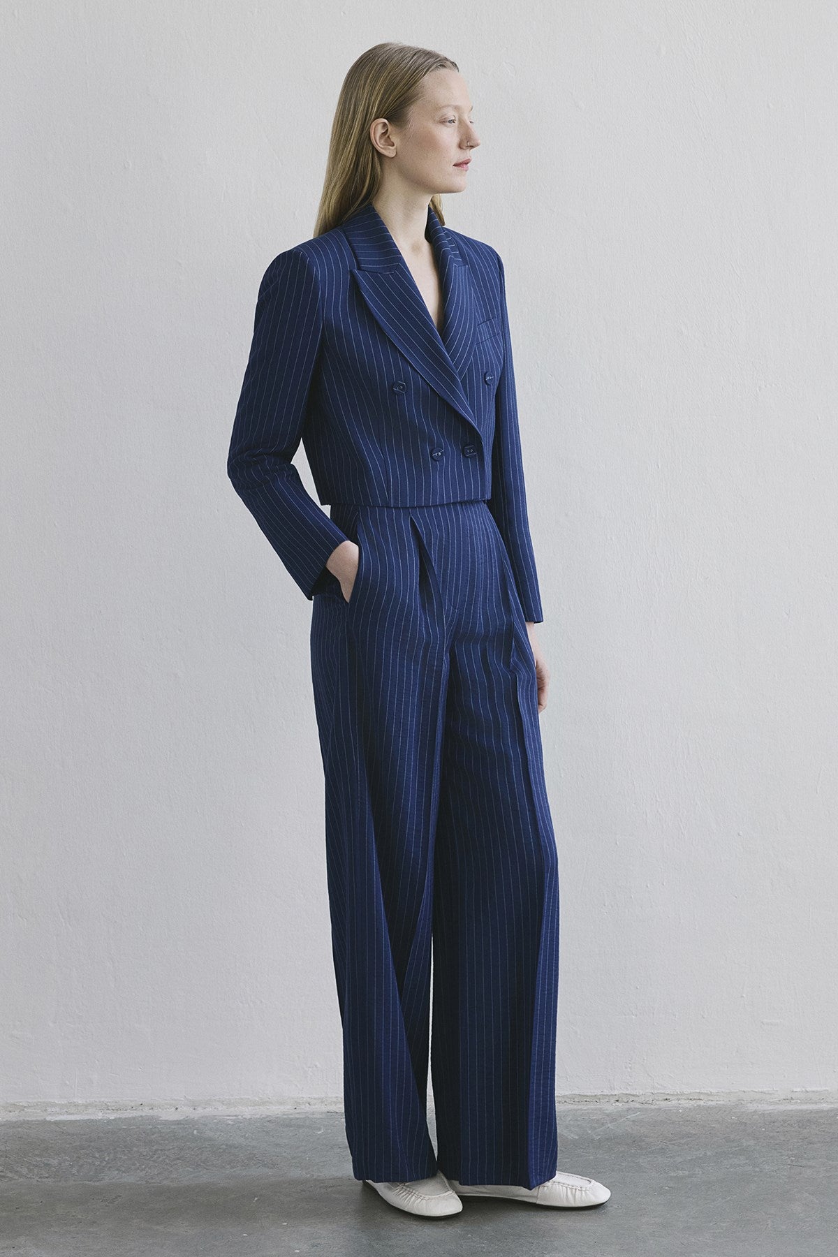 Striped High Waist Wide Leg Pants