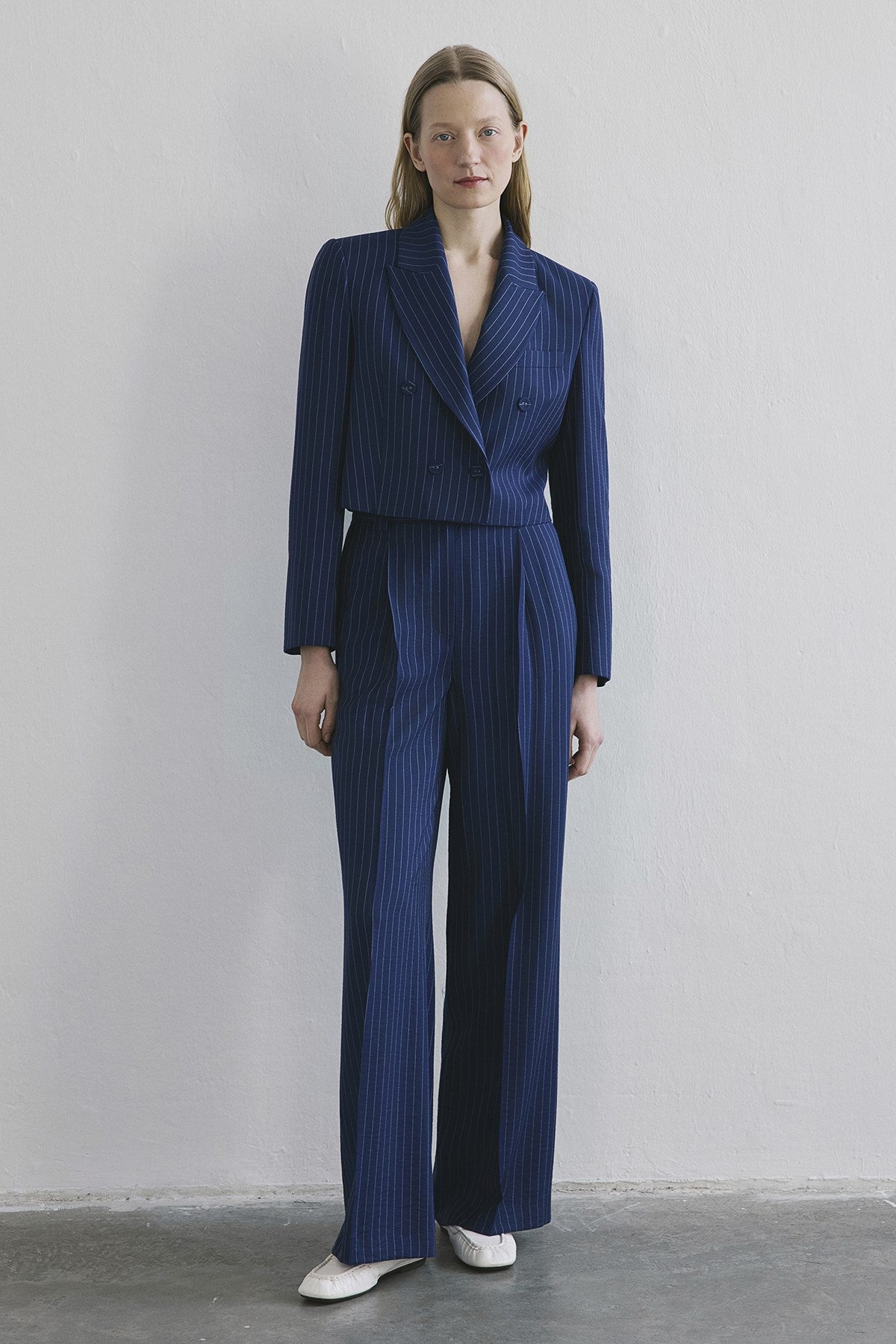 Striped High Waist Wide Leg Pants