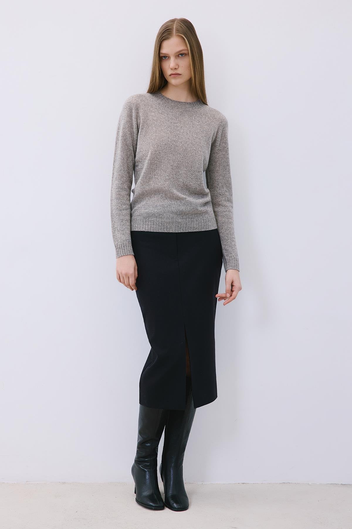 Cashmere Basic Knit Blouse