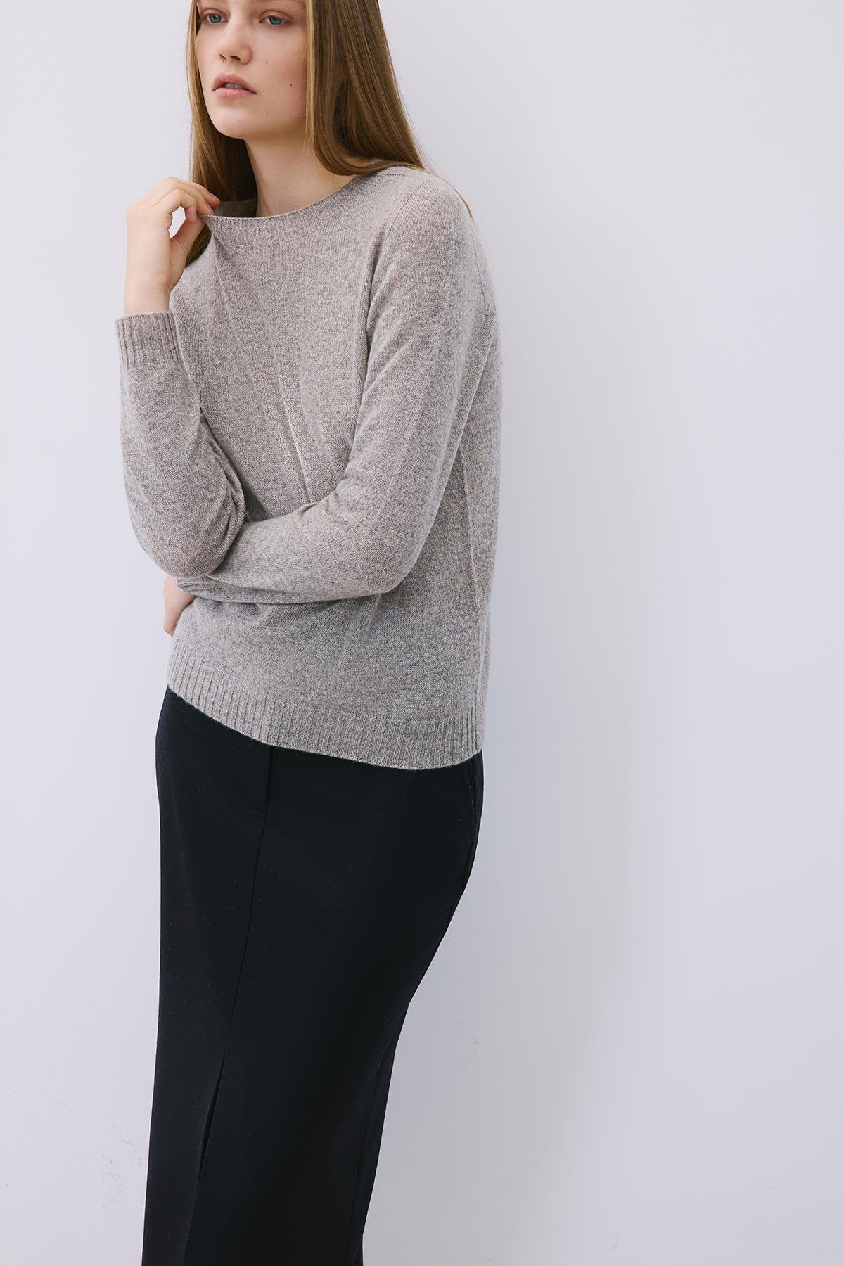 Cashmere Basic Knit Blouse