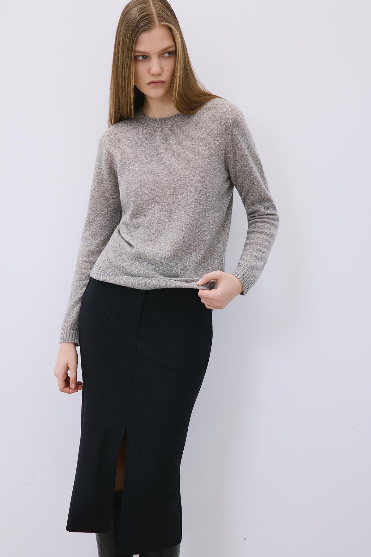 Cashmere Basic Knit Blouse