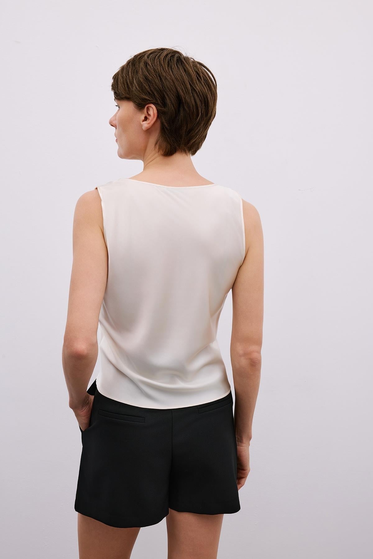 Thick Strap Square Neck Blouse