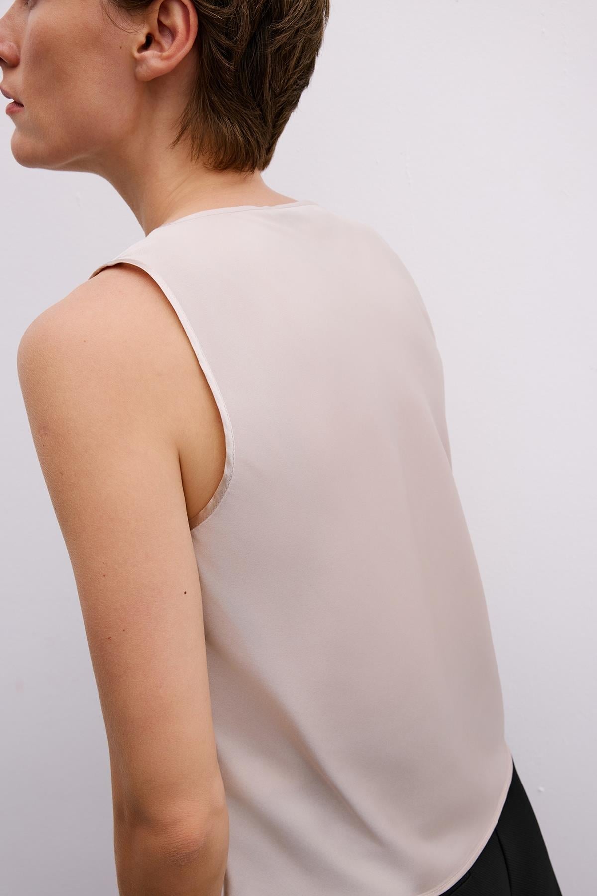 Thick Strap Square Neck Blouse