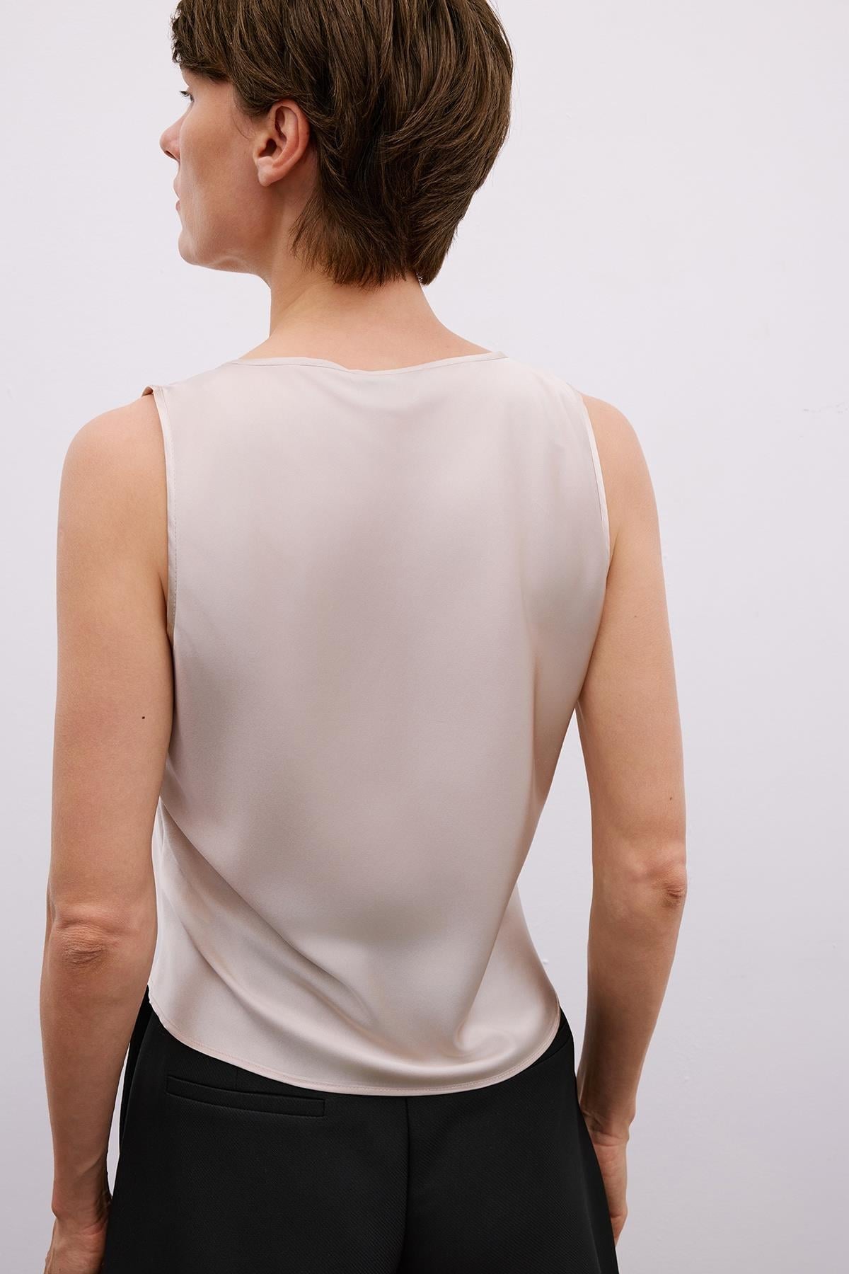 Thick Strap Square Neck Blouse