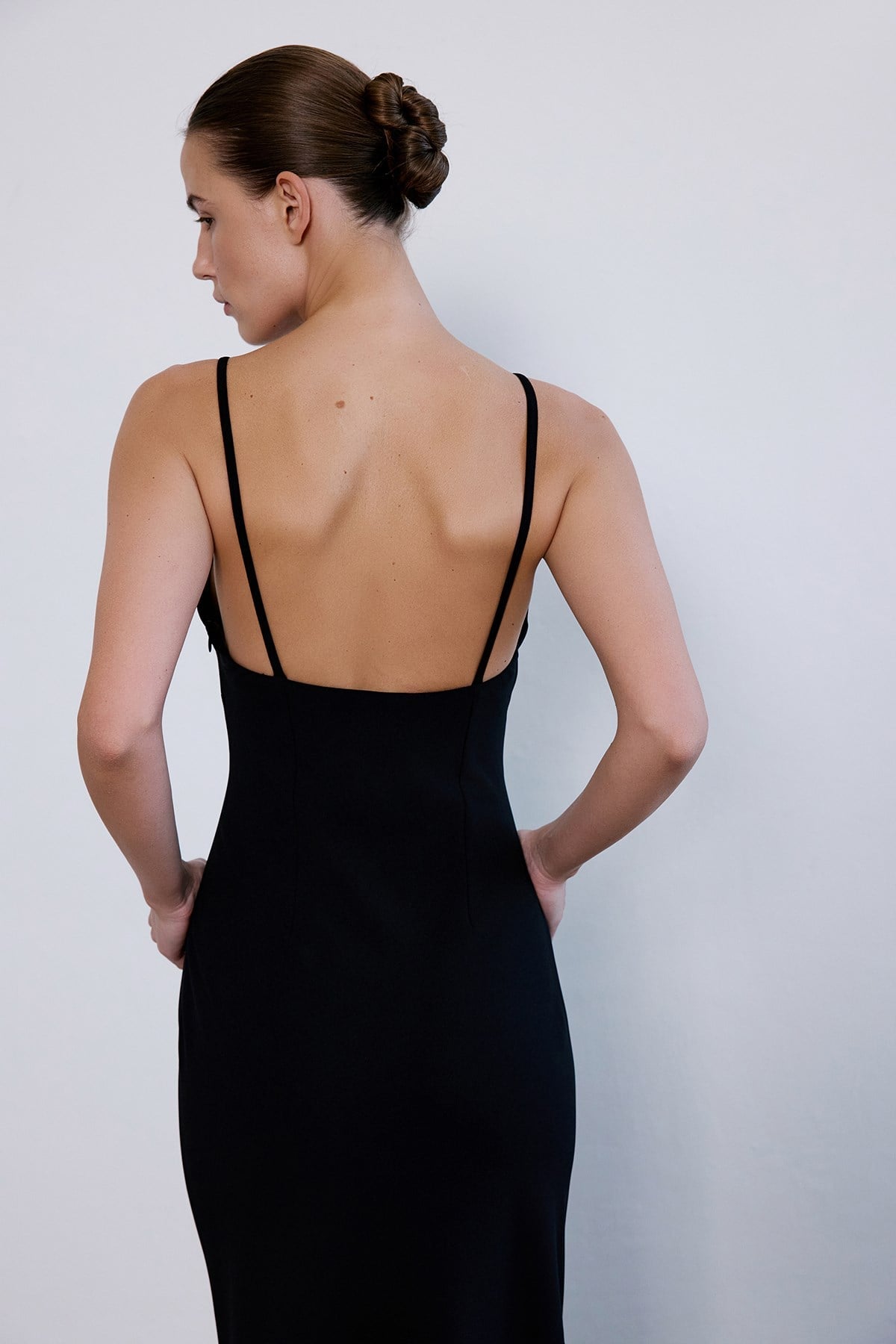 Thin Strap V Neck Maxi Dress