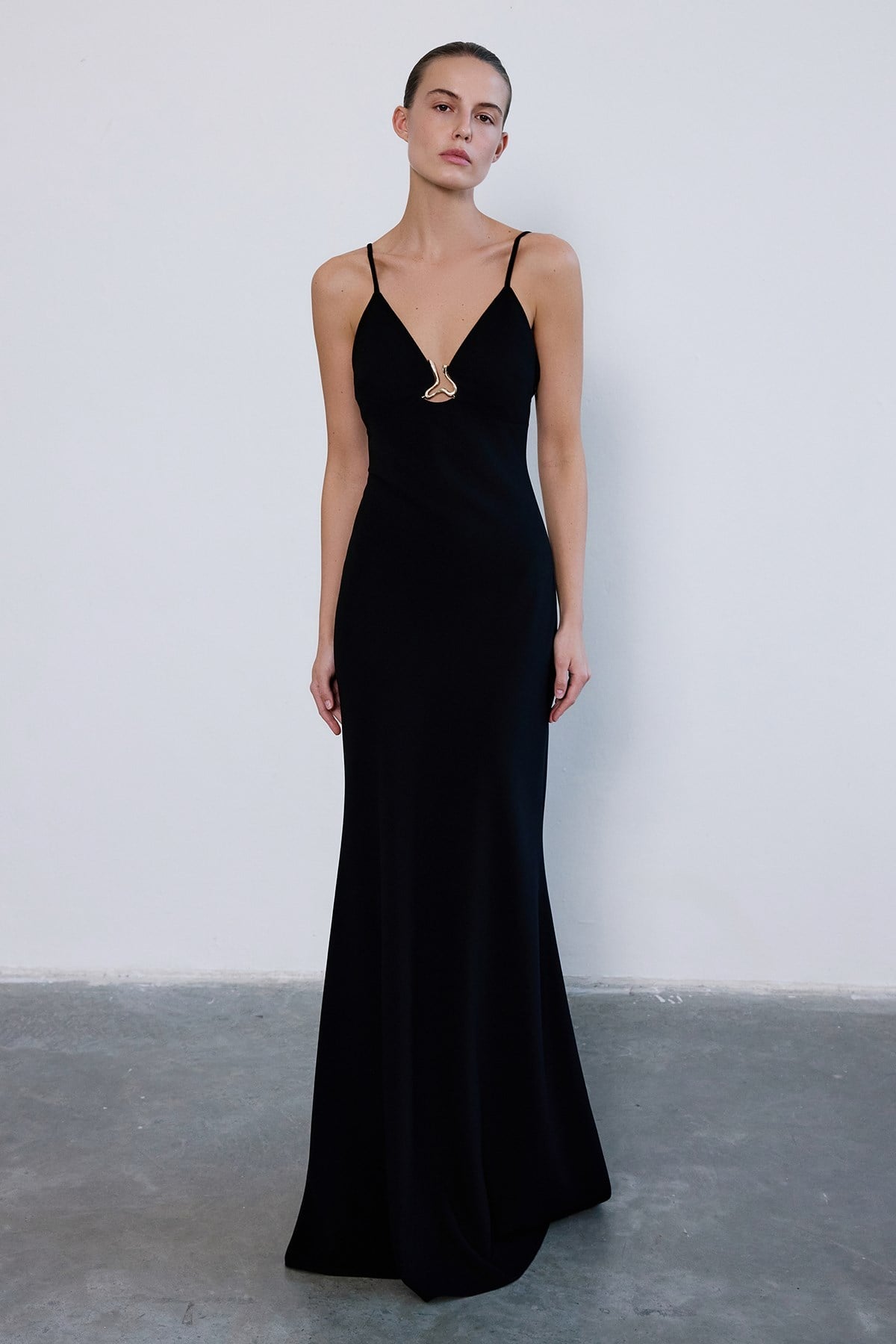 Thin Strap V Neck Maxi Dress