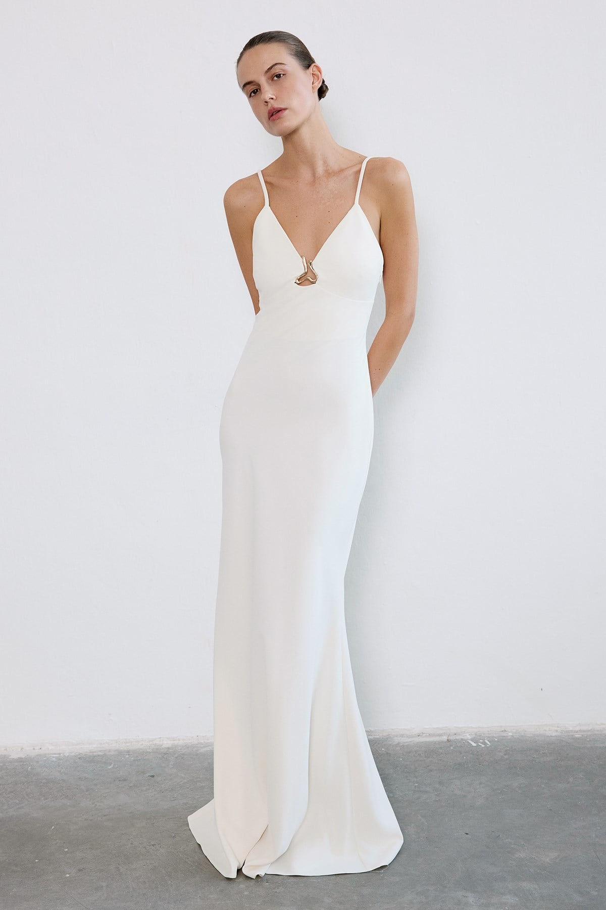 Thin Strap V Neck Maxi Dress