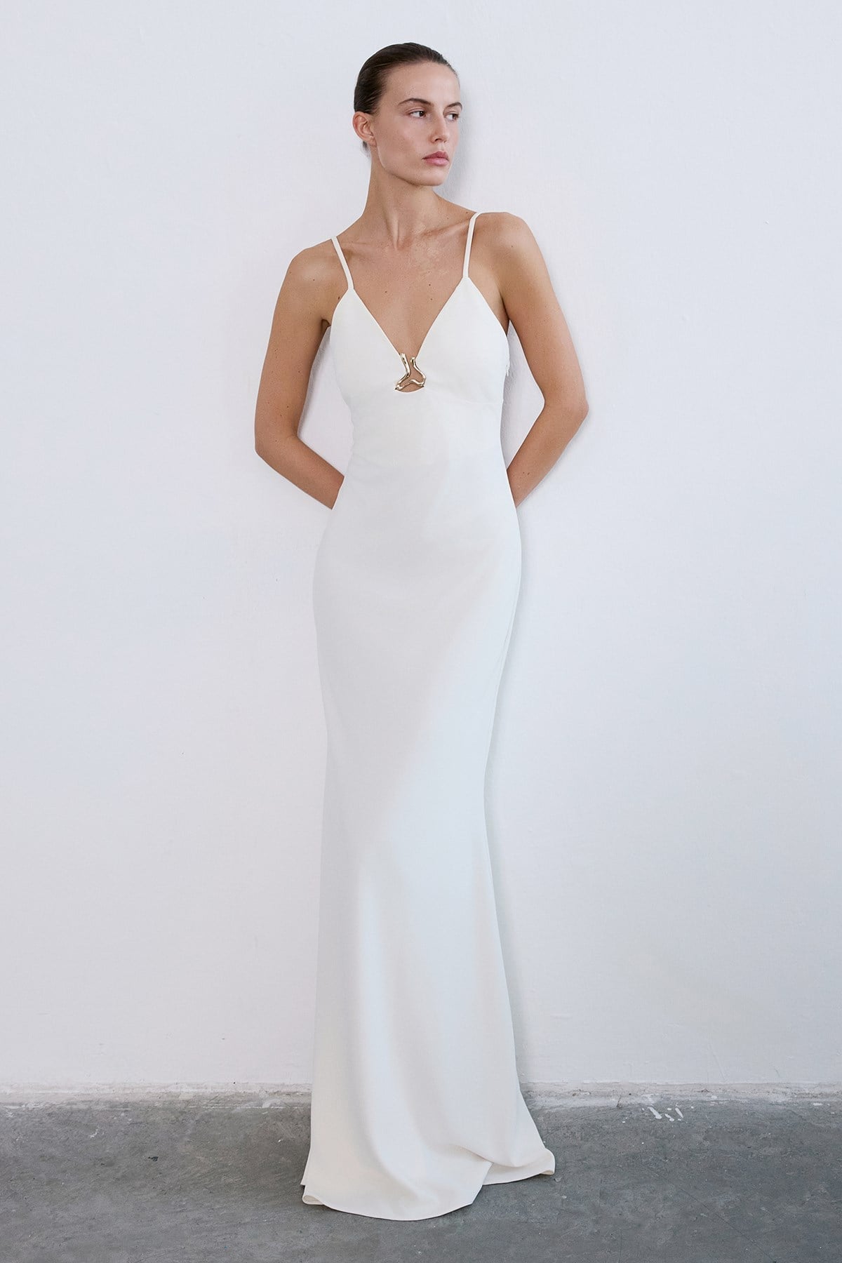 Thin Strap V Neck Maxi Dress