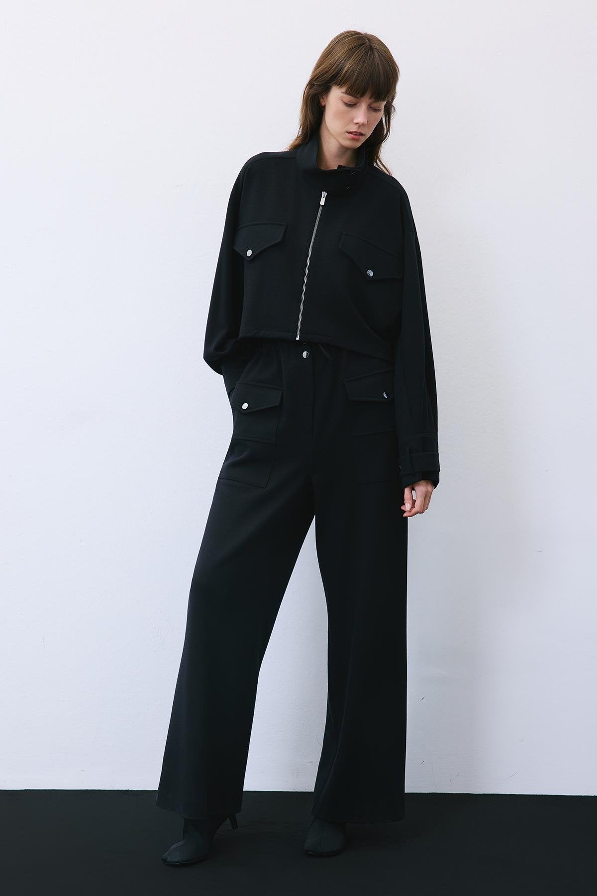 Wool-Blend Jacket with Gold Details