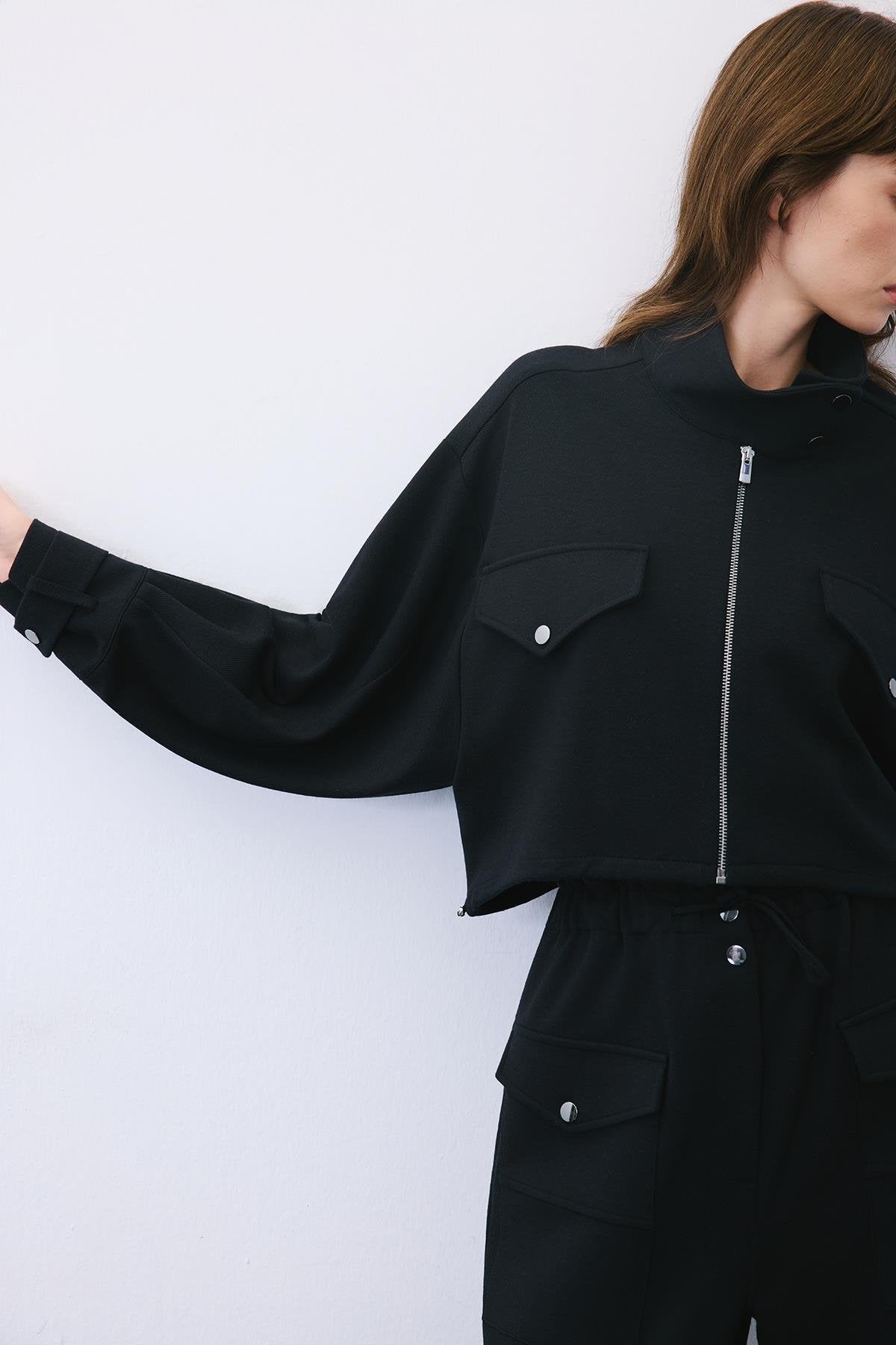 Wool-Blend Jacket with Gold Details