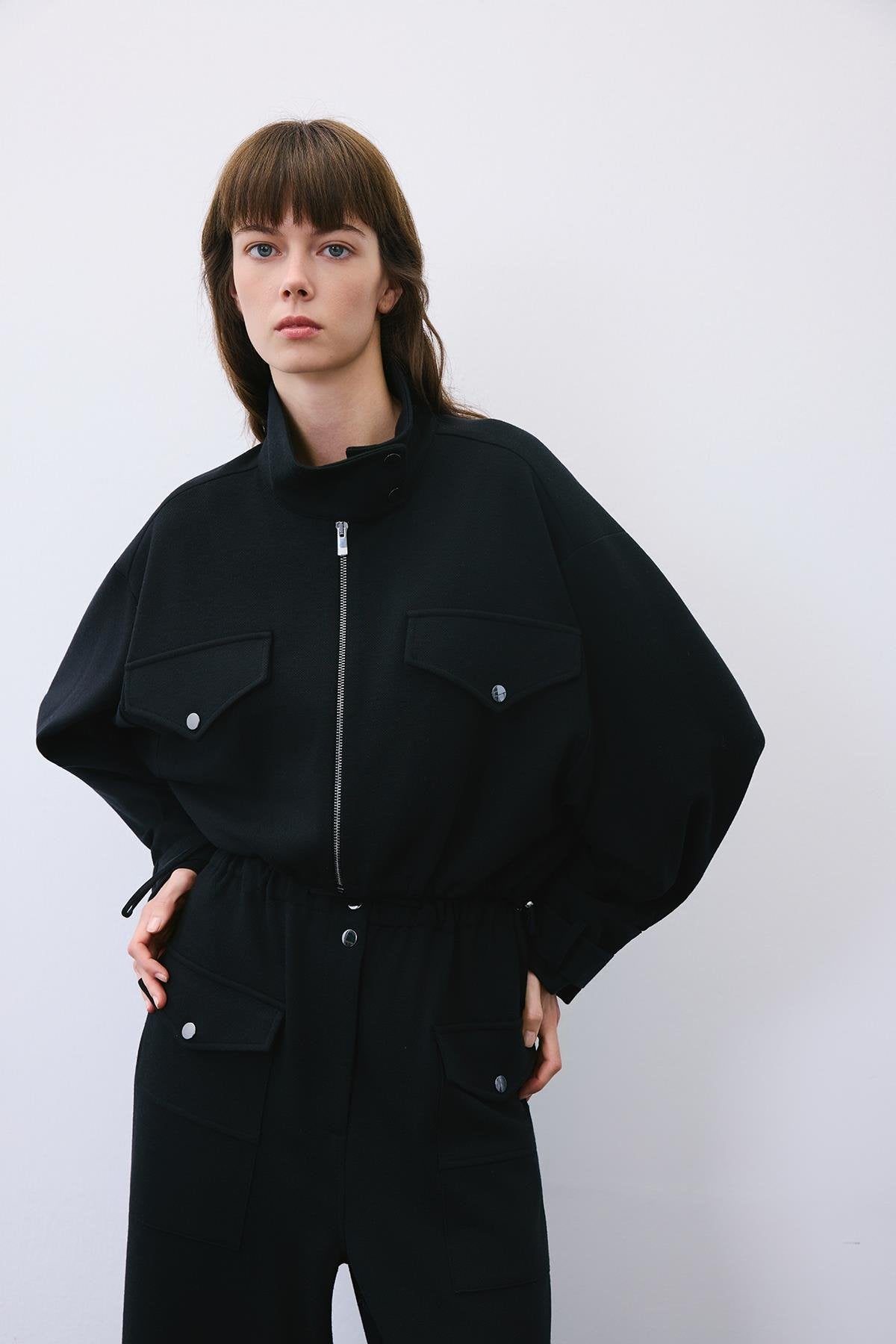 Wool-Blend Jacket with Gold Details