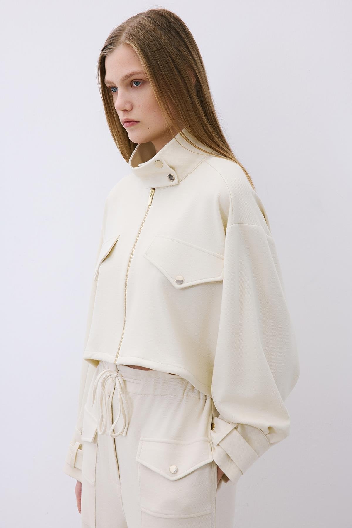 Wool-Blend Jacket with Gold Details