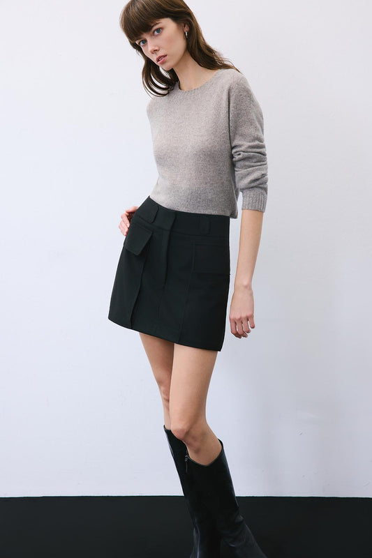 Wool-Blend Skirt