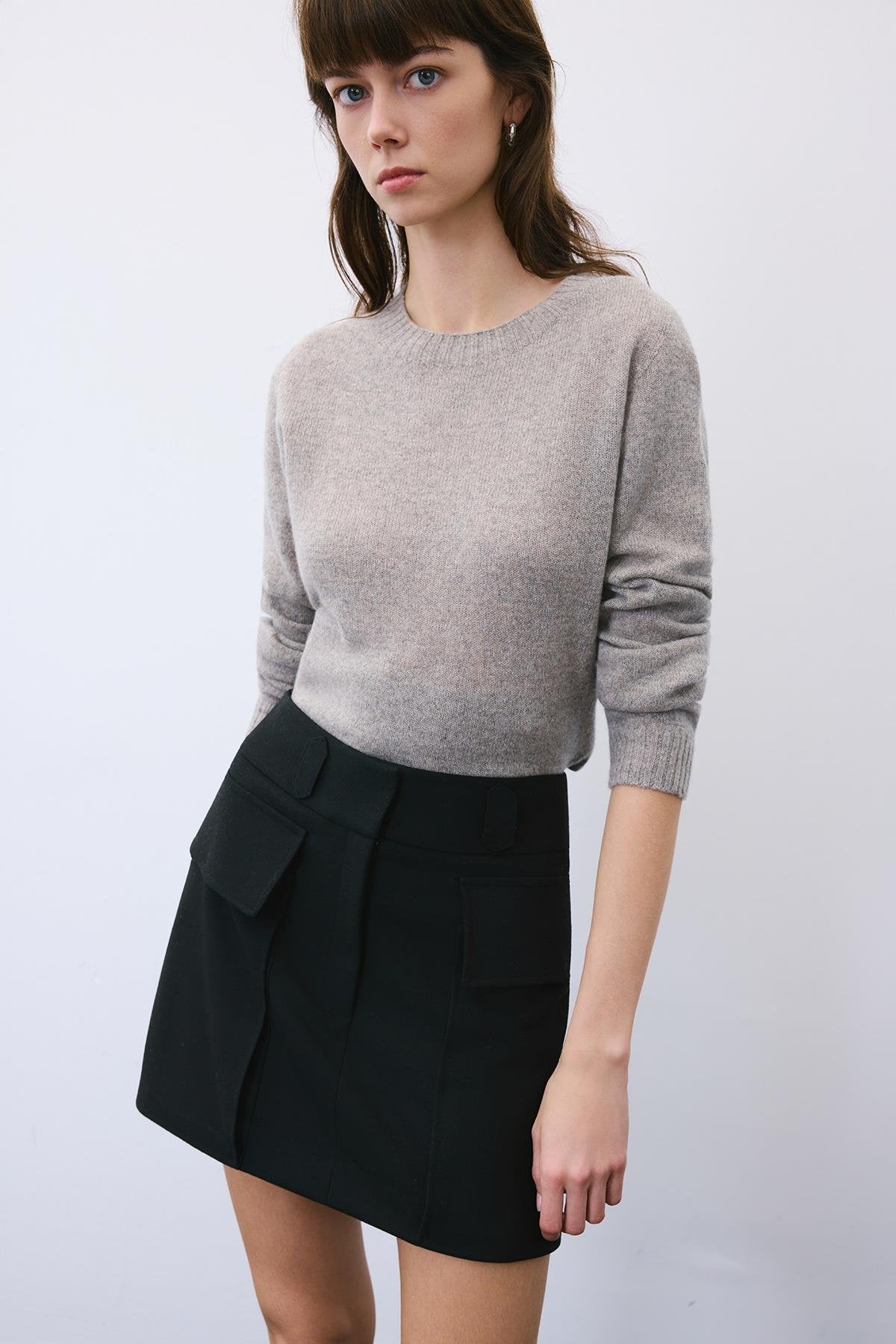 Wool-Blend Skirt