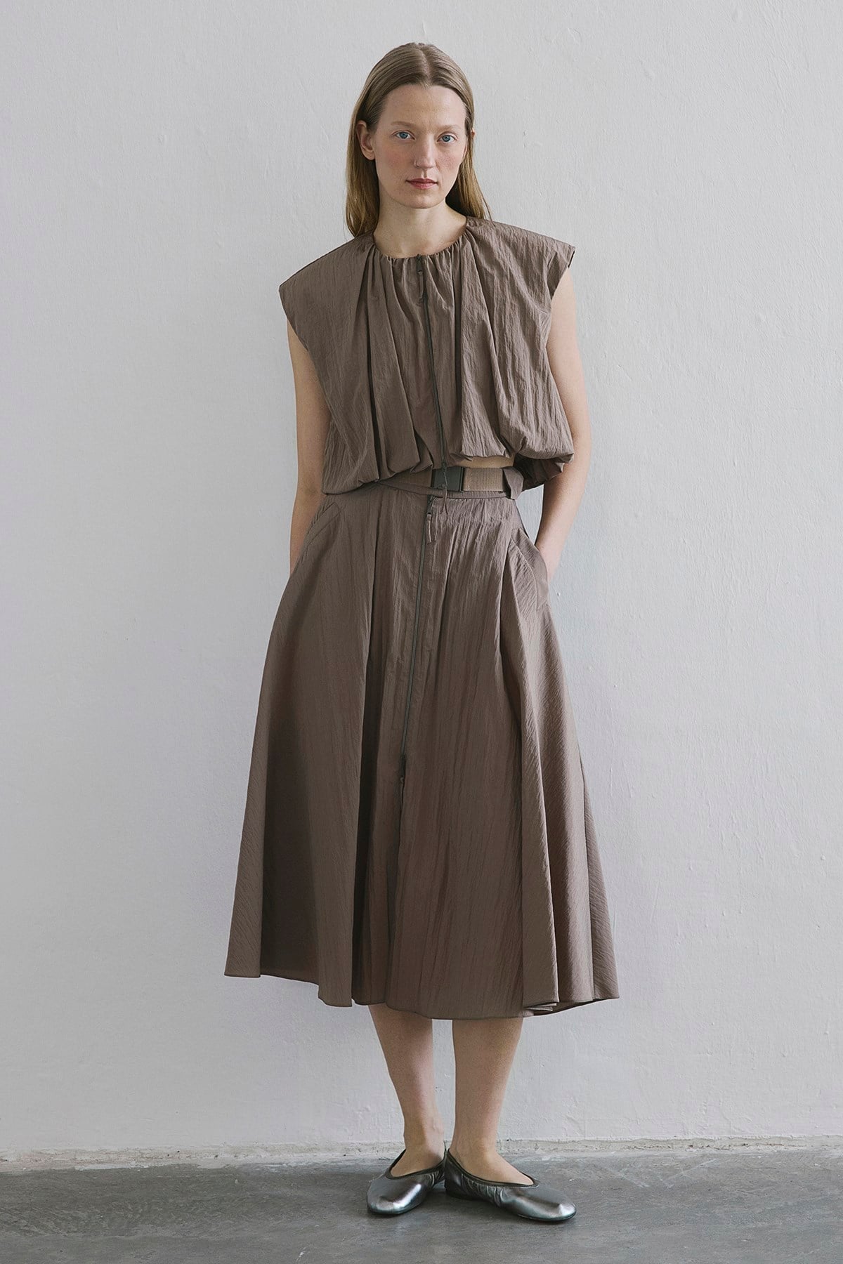 Zippered Drop Shoulder Vest