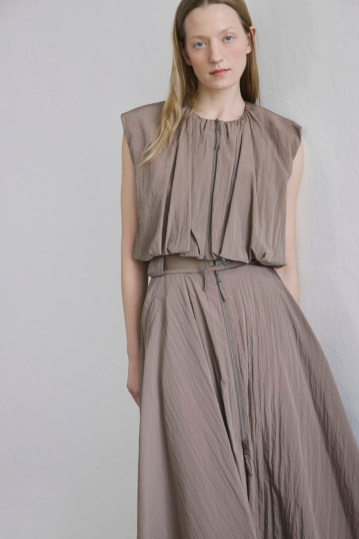 Zippered Drop Shoulder Vest