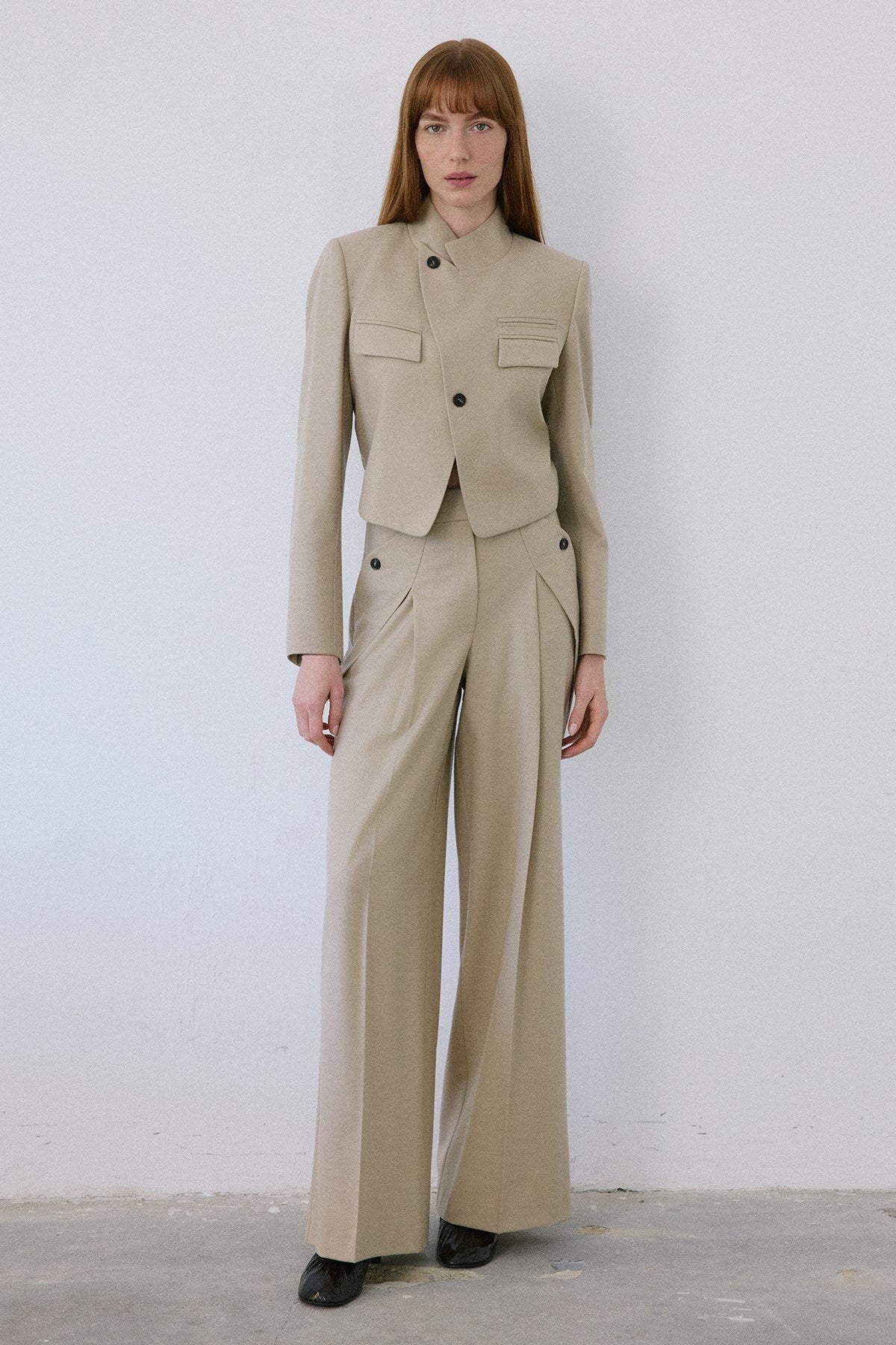Asymmetric Lined Slim Fit  Blazer