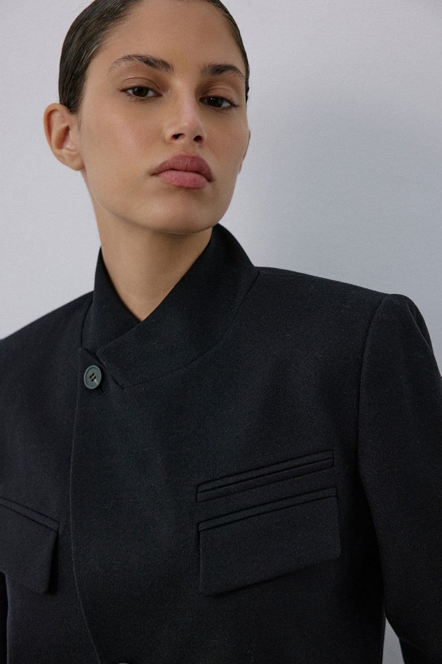 Asymmetric Lined Slim Fit  Blazer