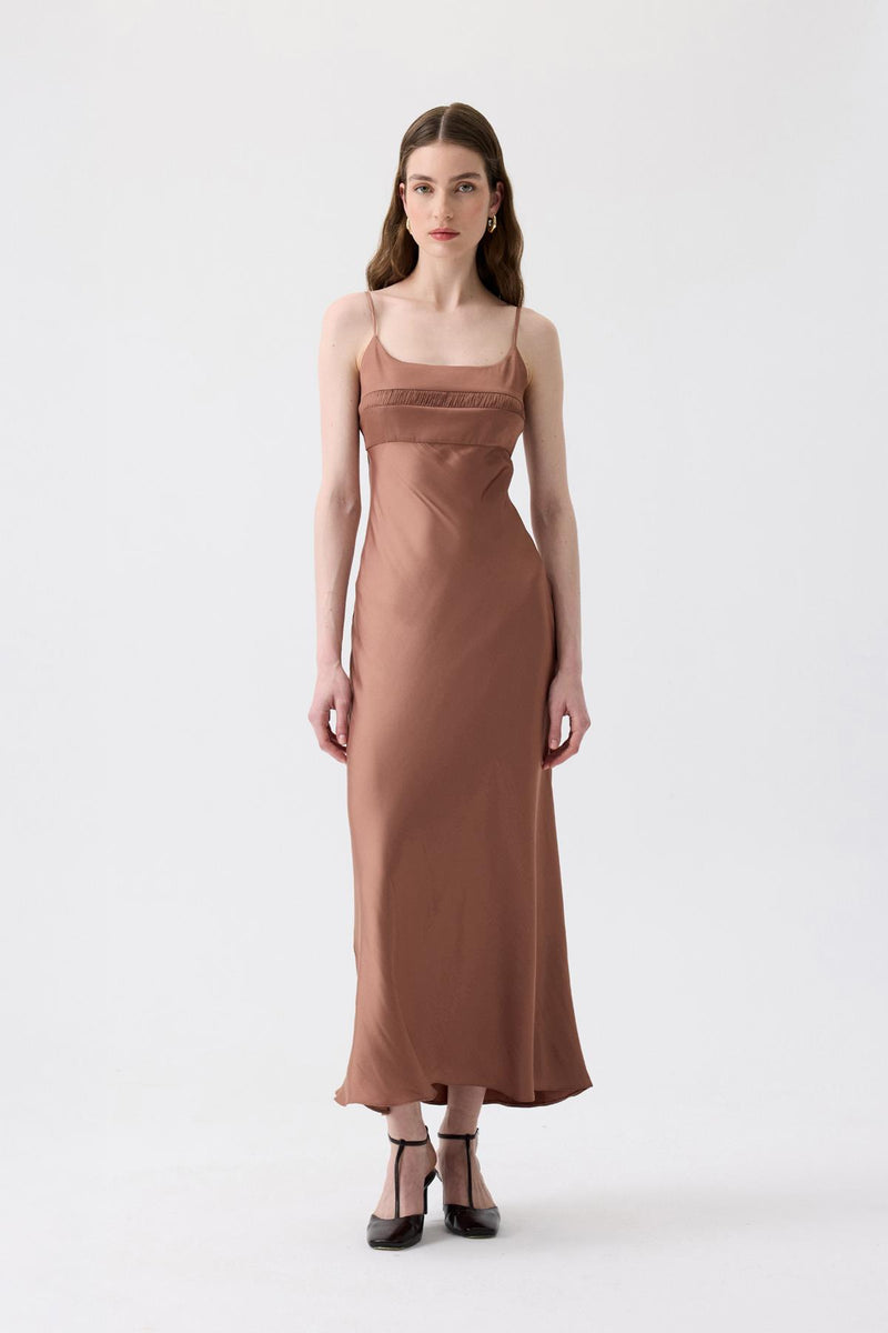 Back Strap Detail  Long Dress