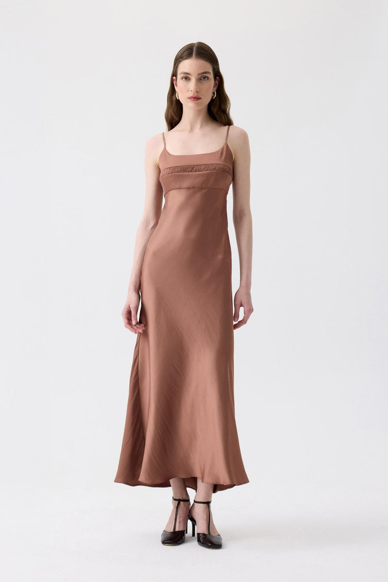 Back Strap Detail  Long Dress