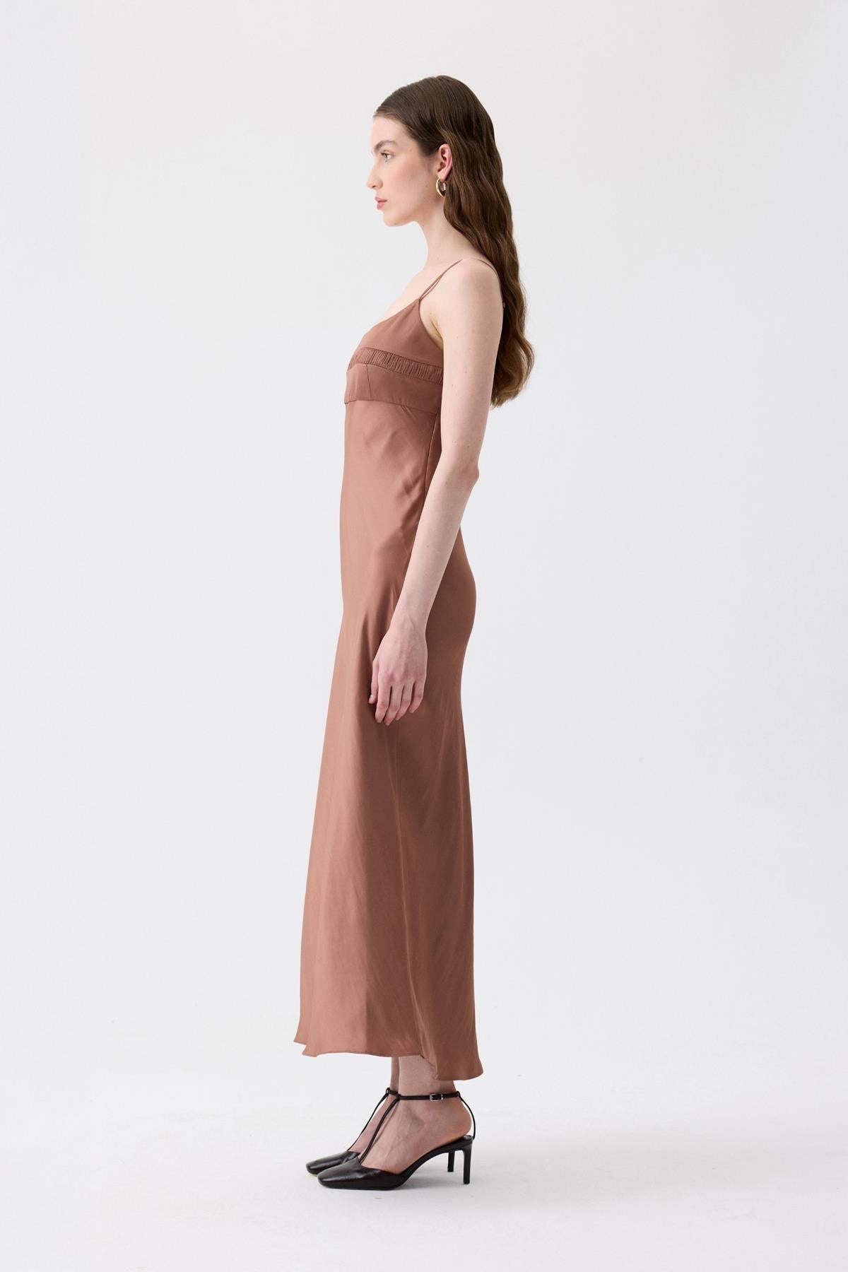 Back Strap Detail  Long Dress