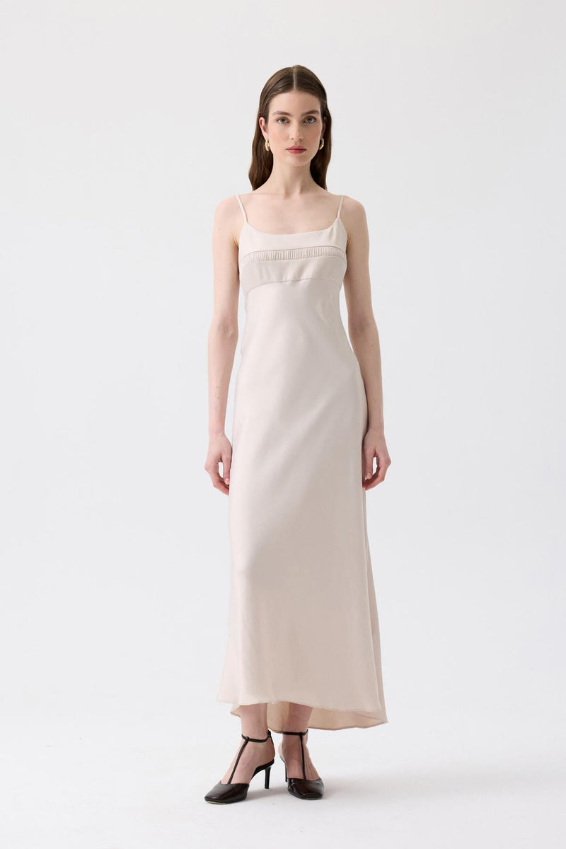 Back Strap Detail  Long Dress