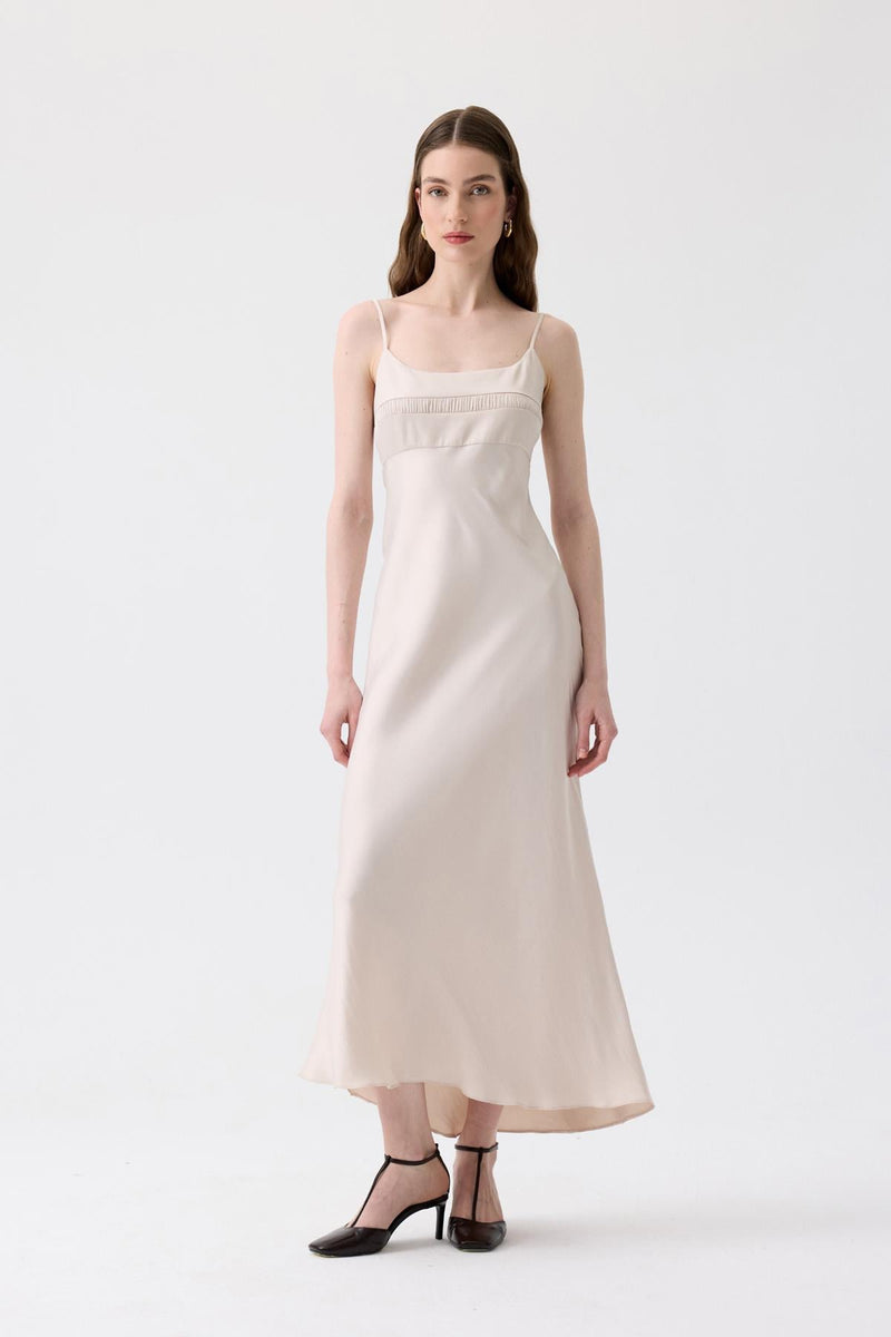 Back Strap Detail  Long Dress
