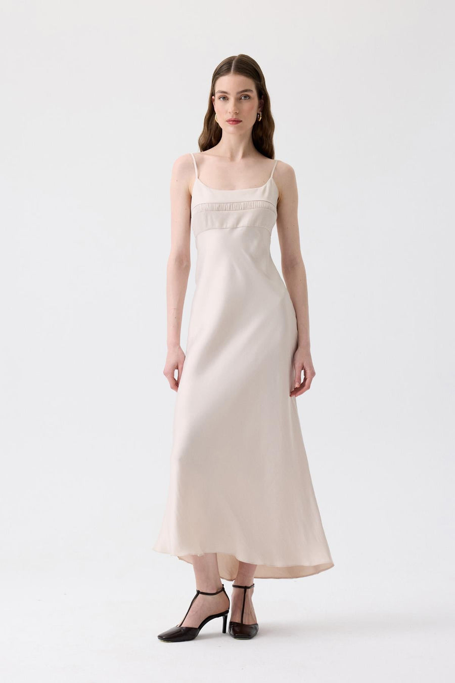Back Strap Detail  Long Dress