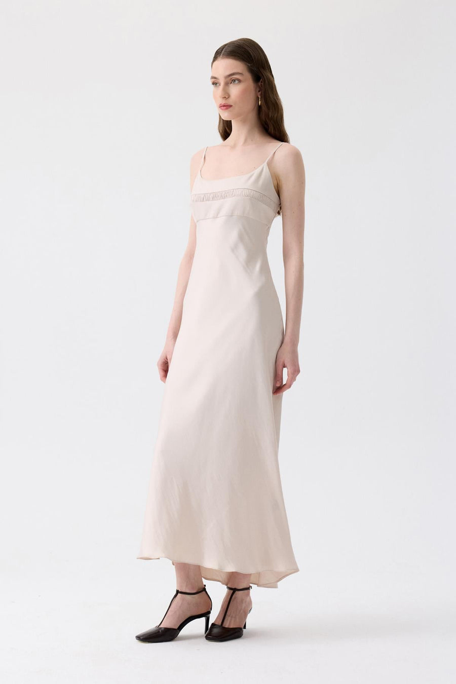 Back Strap Detail  Long Dress