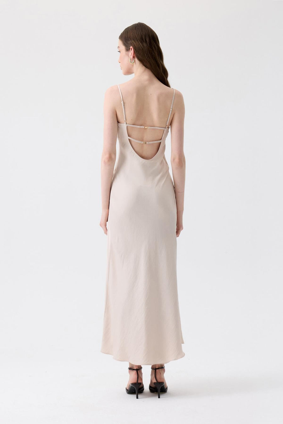 Back Strap Detail  Long Dress