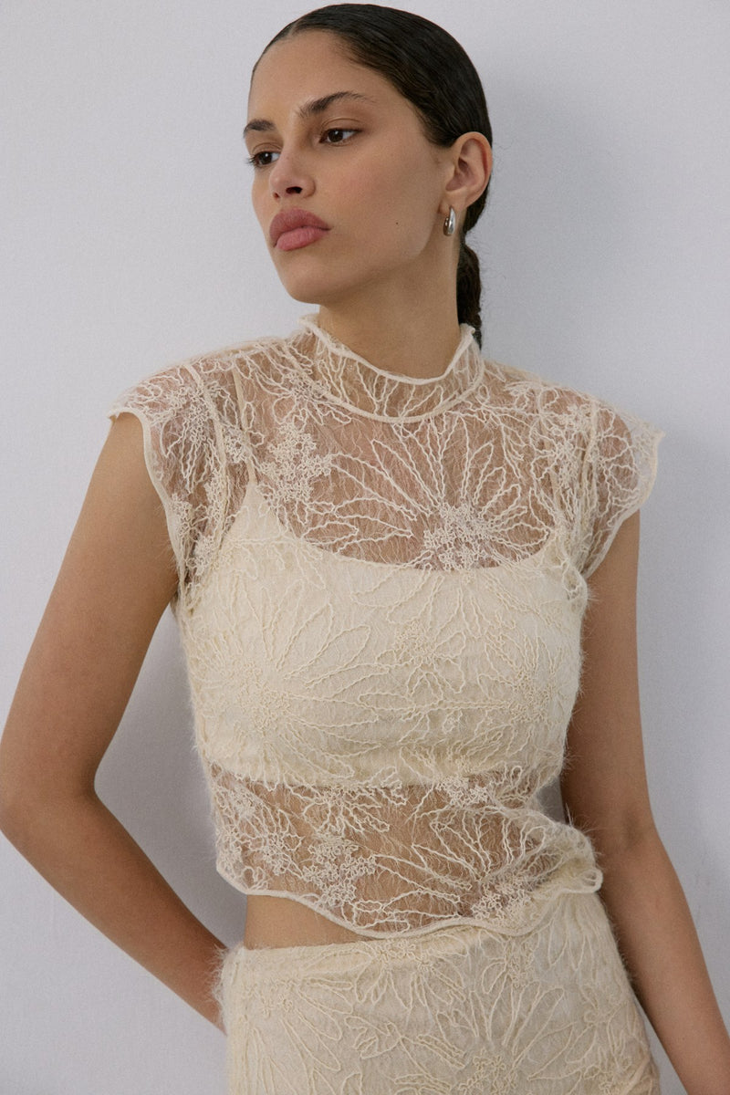 Backless Lace  Blouse