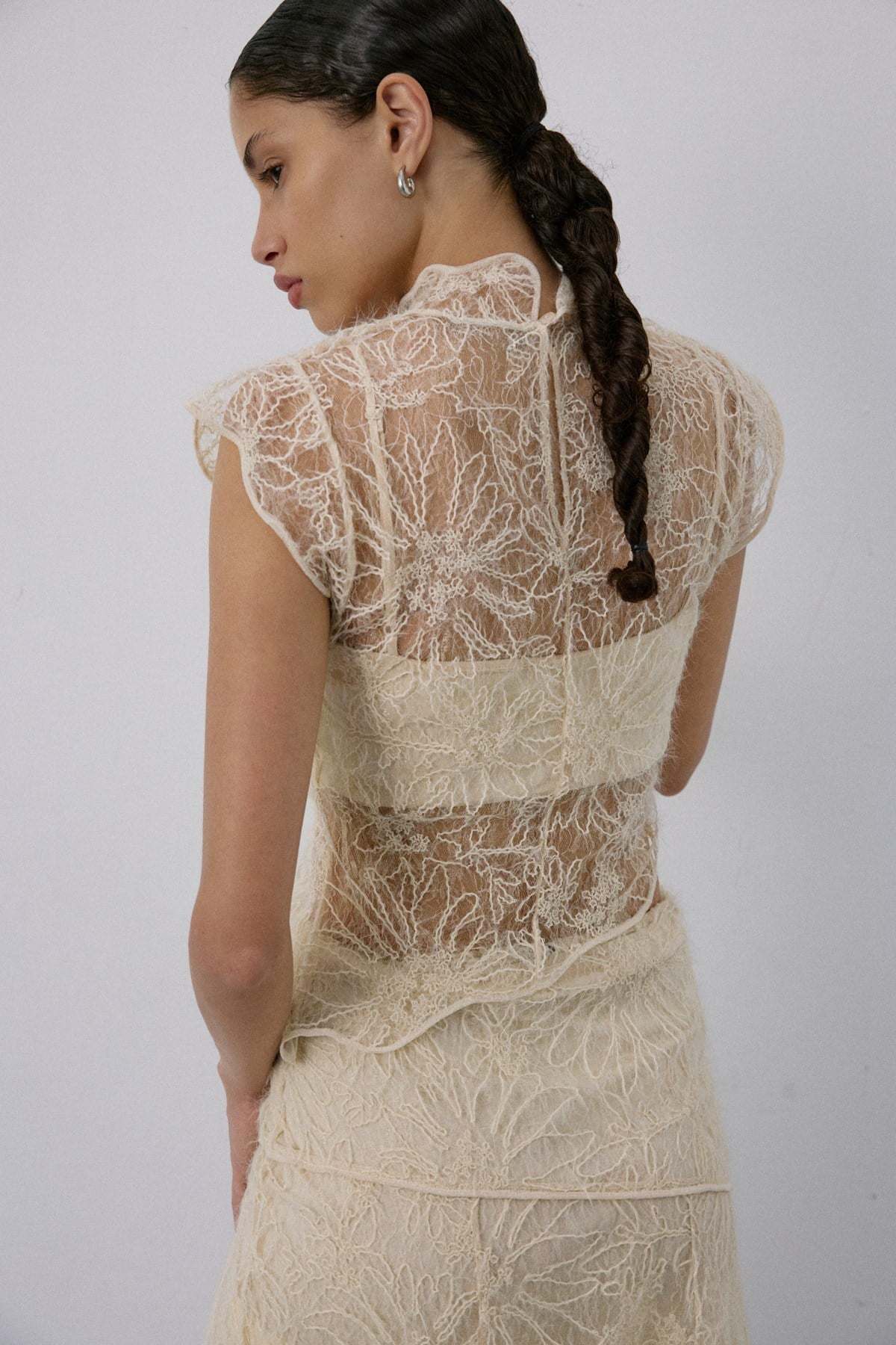 Backless Lace  Blouse