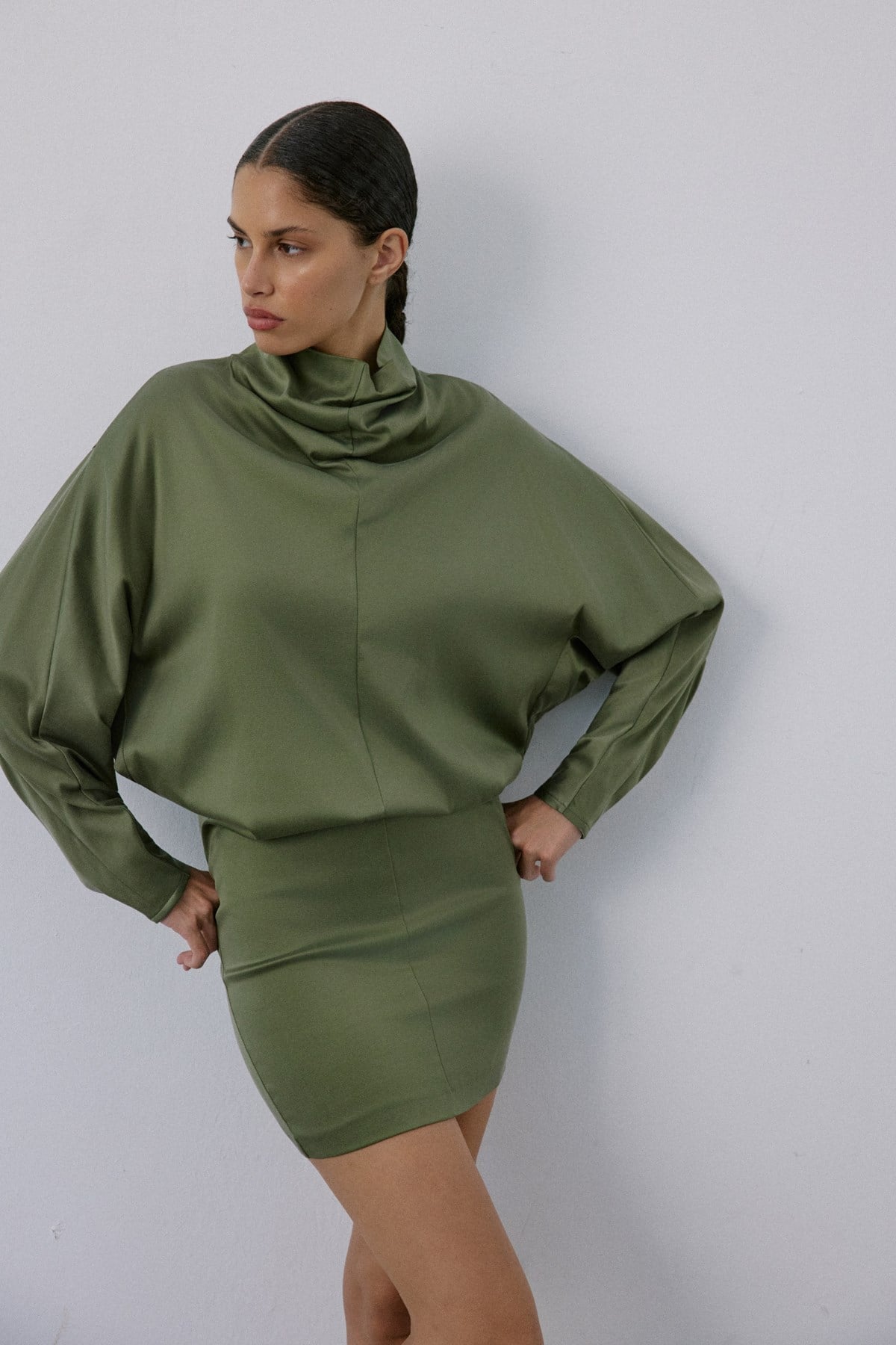 Backless Satin Mini  Dress