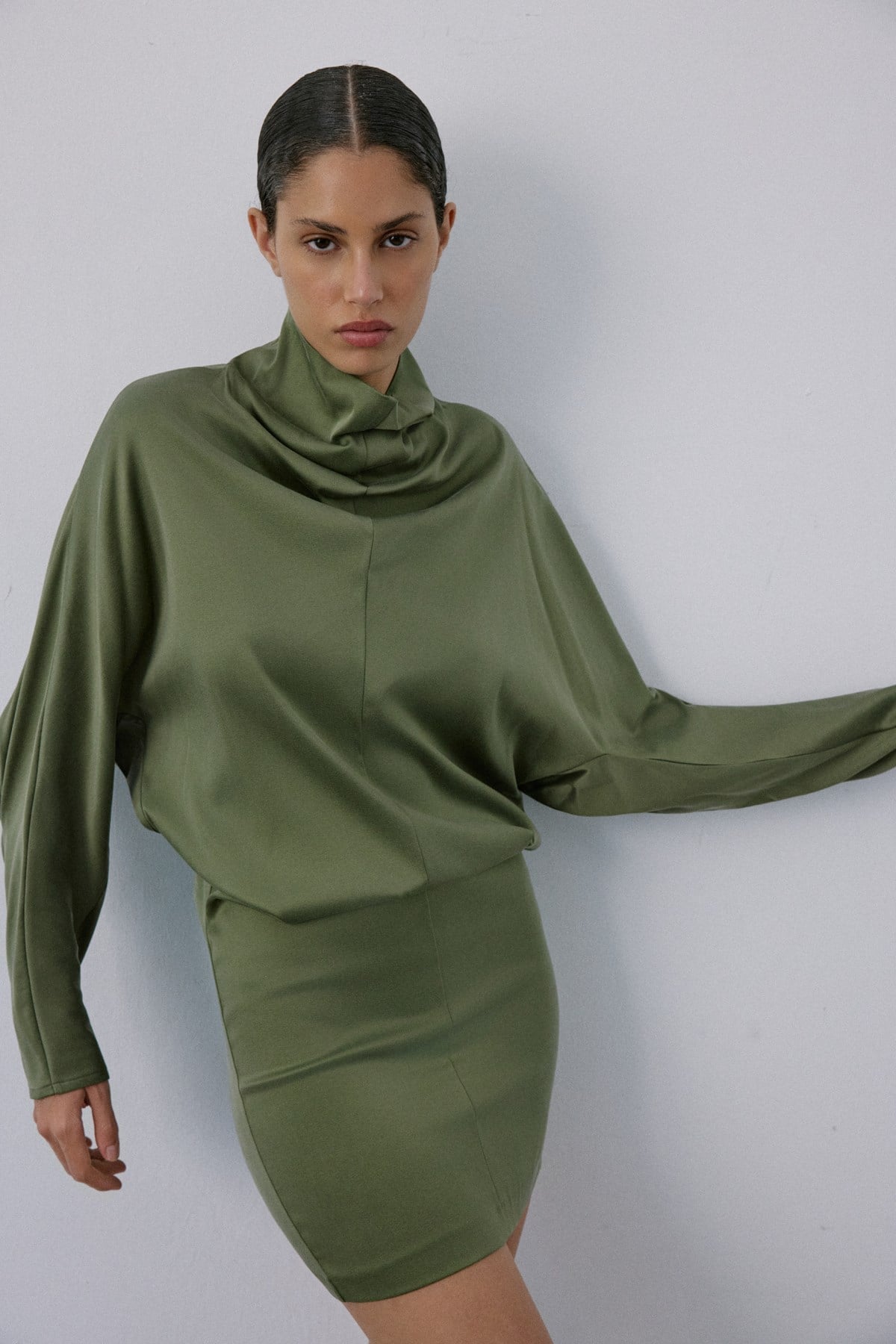 Backless Satin Mini  Dress
