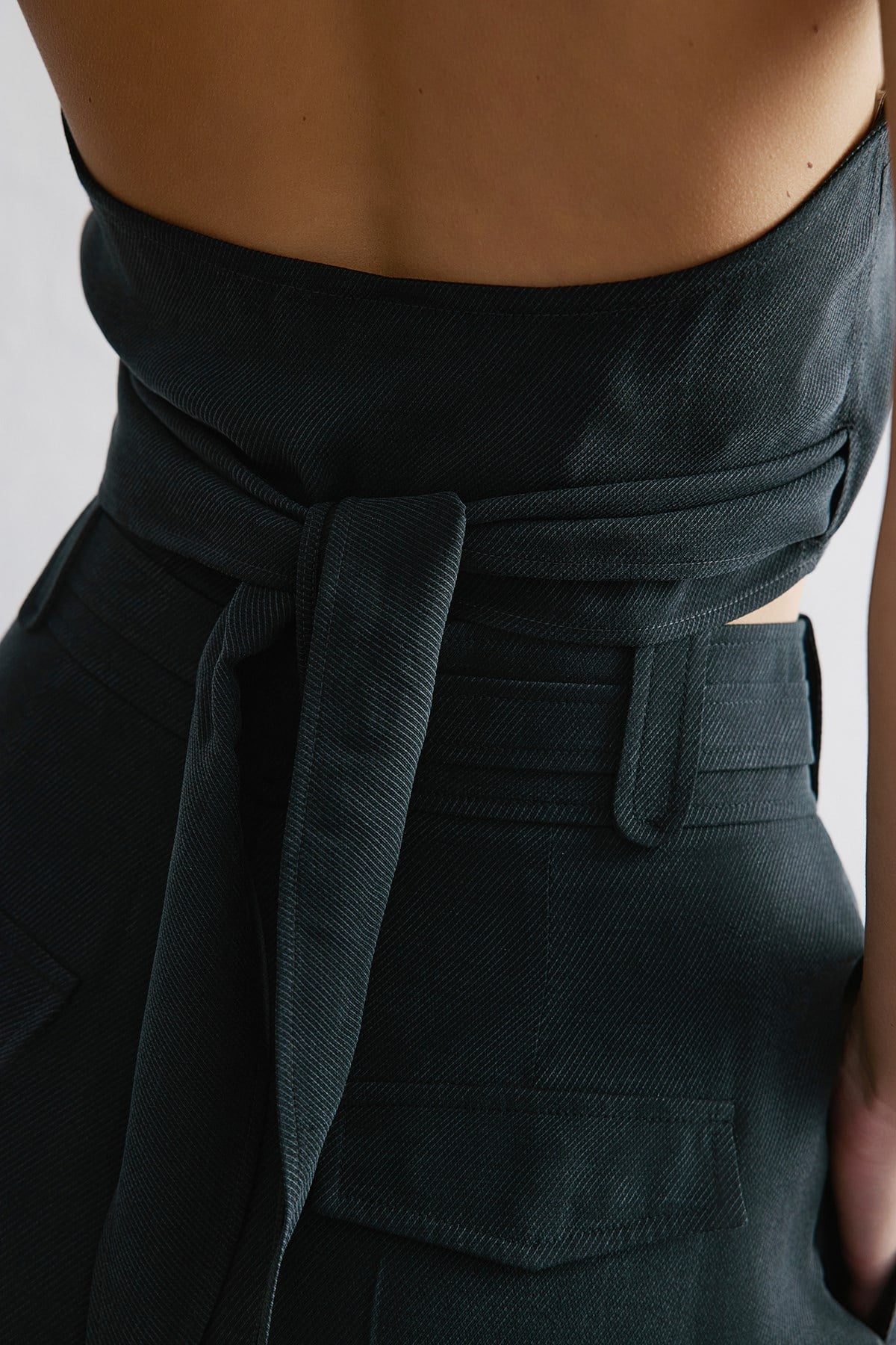 Backless Wrap Crop  Blouse