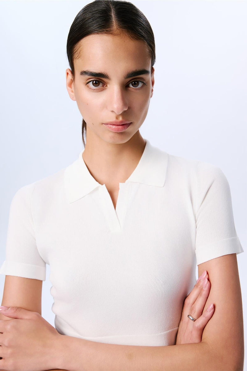 Basic Short Sleeve Crop  Blouse