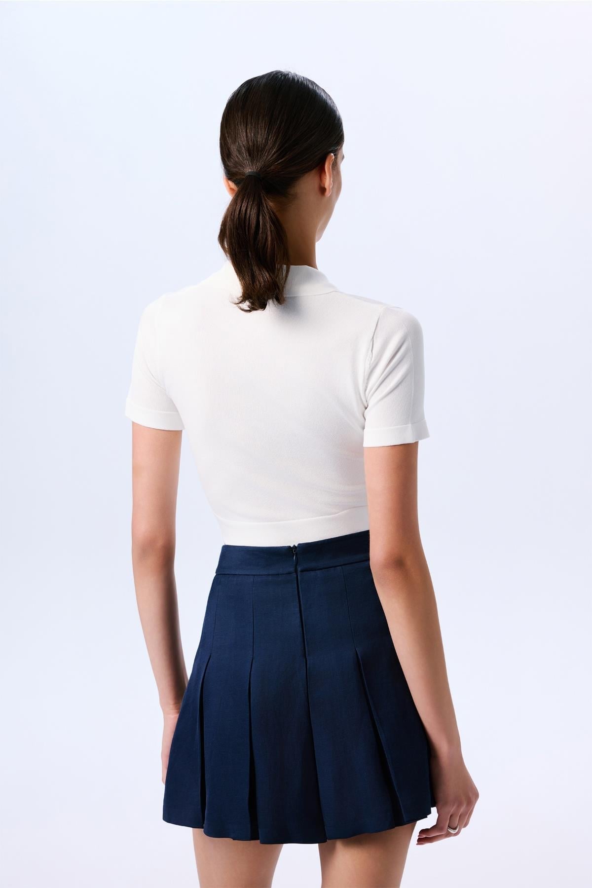 Basic Short Sleeve Crop  Blouse