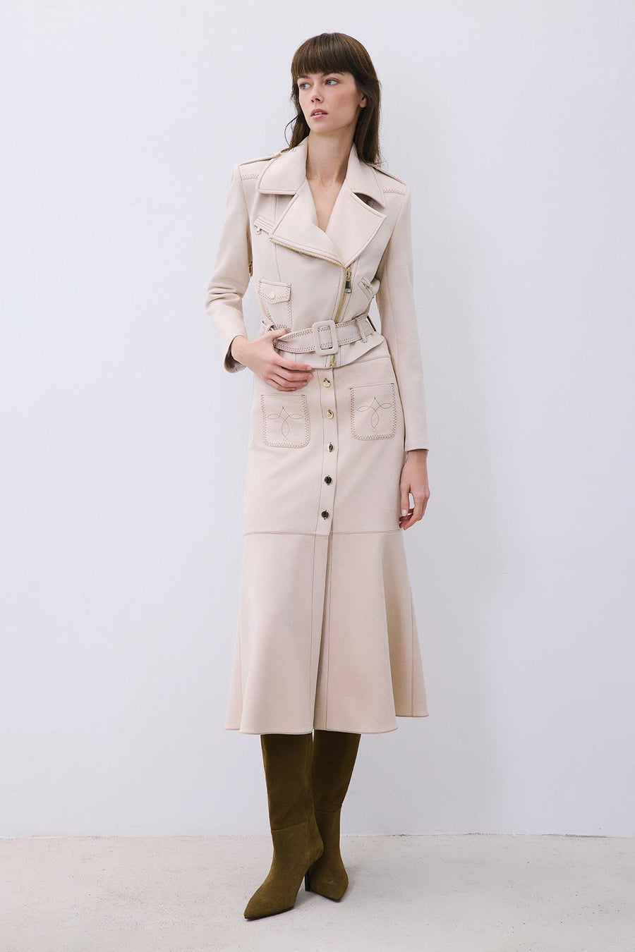 Biker Jacket with Gold Details