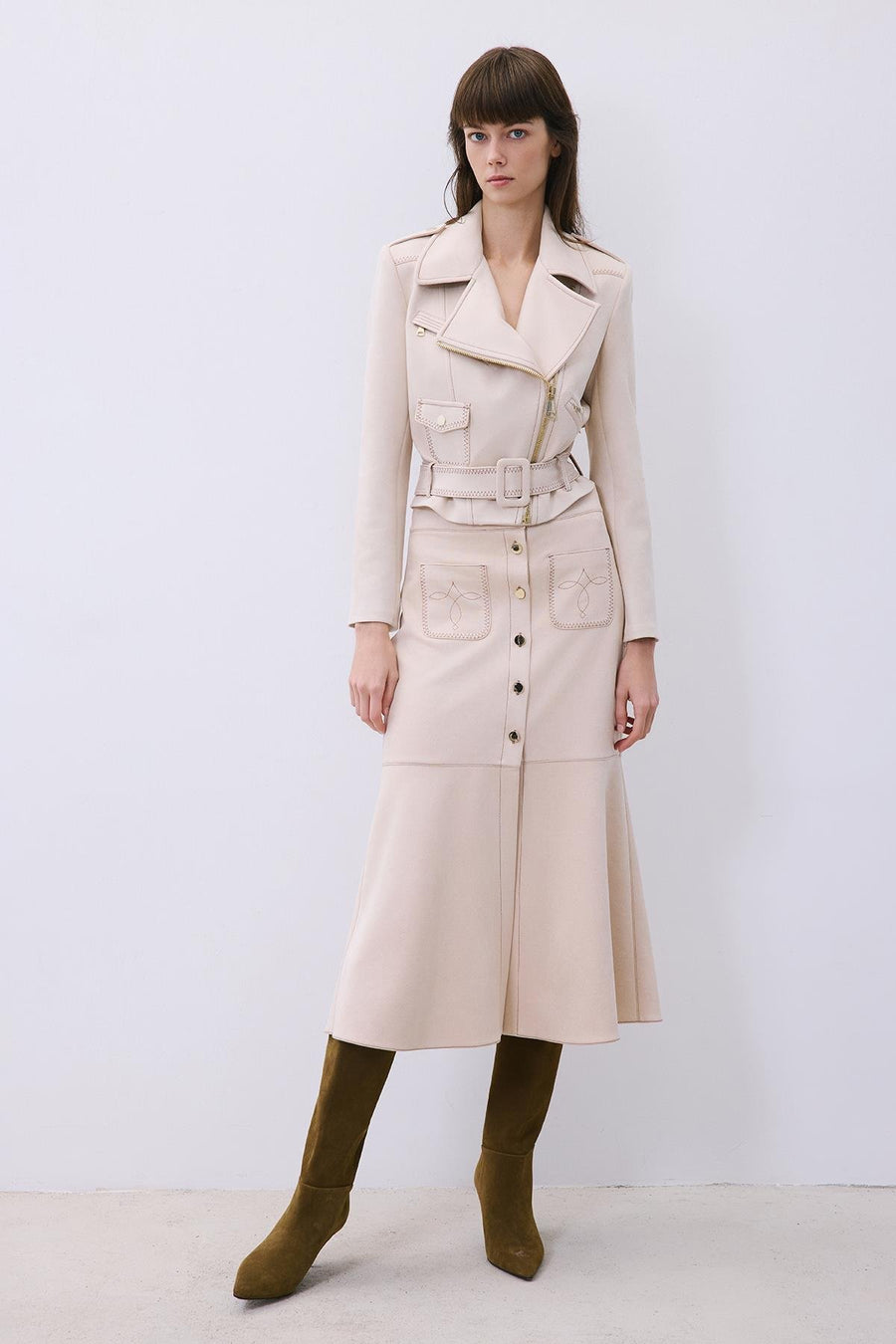 Biker Jacket with Gold Details